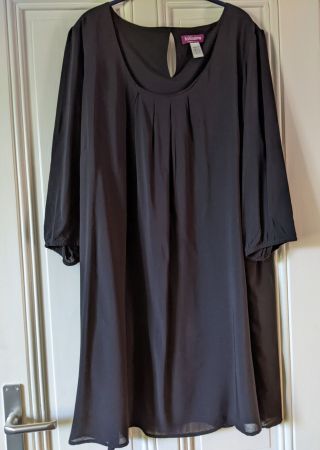 TAILLISSIME/LA REDOUTE : Légère longue tunique noire XXL