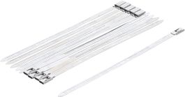 Kabelbinder-Sortiment, Edelstahl, rostfrei, 7,0x200mm, 10tlg