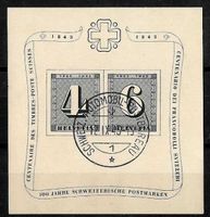 1943, W14, Block Zürich gestempelt (15325)