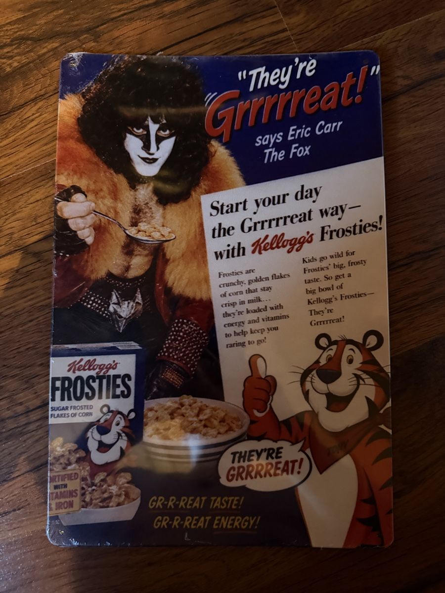 Schilder: KISS Blechschild US-Werbung, Eric Carr, cool! – Neu und originalverpackt aus Gundetswil von swisskiss02