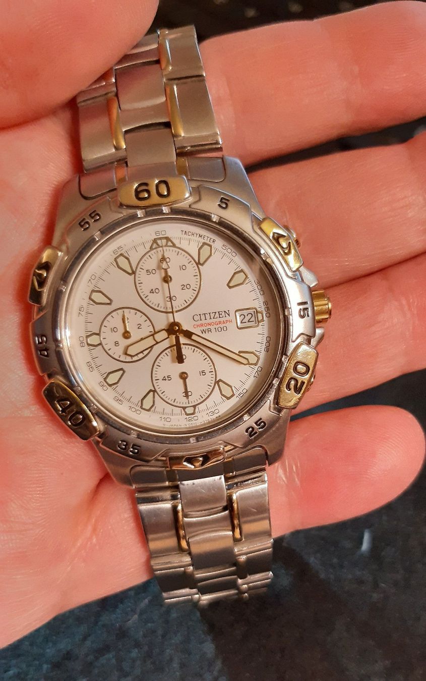 Citizen Orologi: Citizen Chronograph Herren Uhr Bicolor – Usato da St. Margarethen TG venduto da ursk10 2