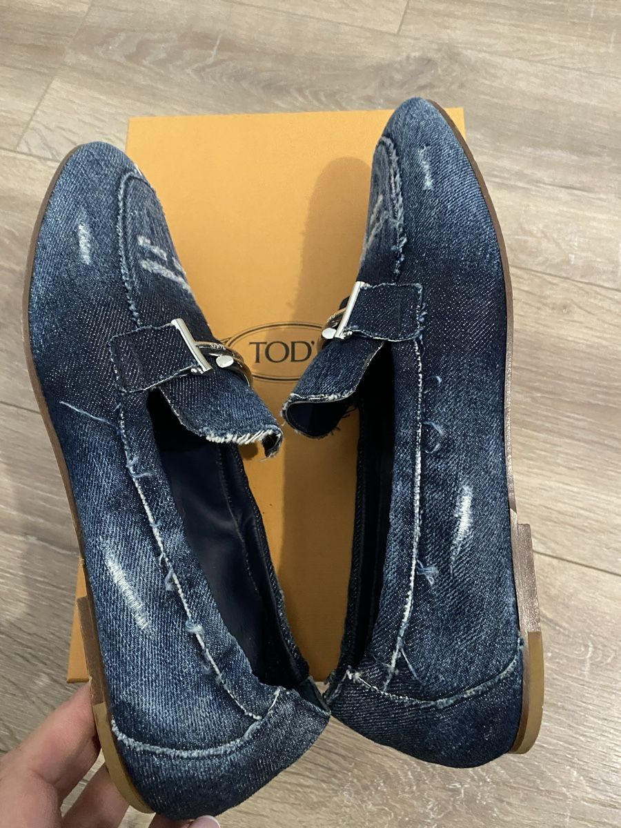 Tod'S Scarpe da donna: TOD'S mocassins en jean, taille 41 – Usato da Corsier GE venduto da tanamera 4