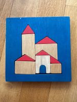 Holzpuzzle Schloss Steckspiel aus Holz gebraucht Zustand