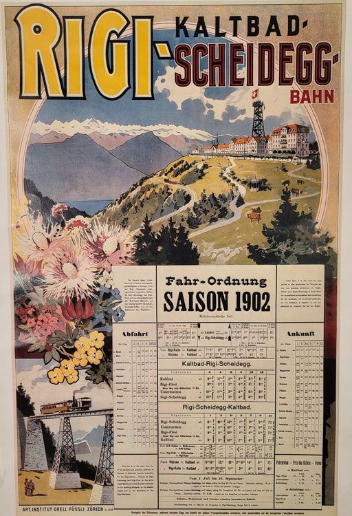 RIGI KALTBAD SCHEIDEGG BAHN Poster 50 x 70 cm Kaufen auf Ricardo