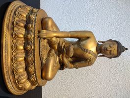 Grosse Medizin-Buddha-Statue Bronze Nepal 21. Jahrhundert