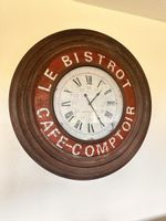 Grande horloge murale style bistrot – Métal – Ø 90 cm – Parf