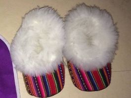 NEU Gr. 56 62 Peru Schuhe Schurwolle Baby