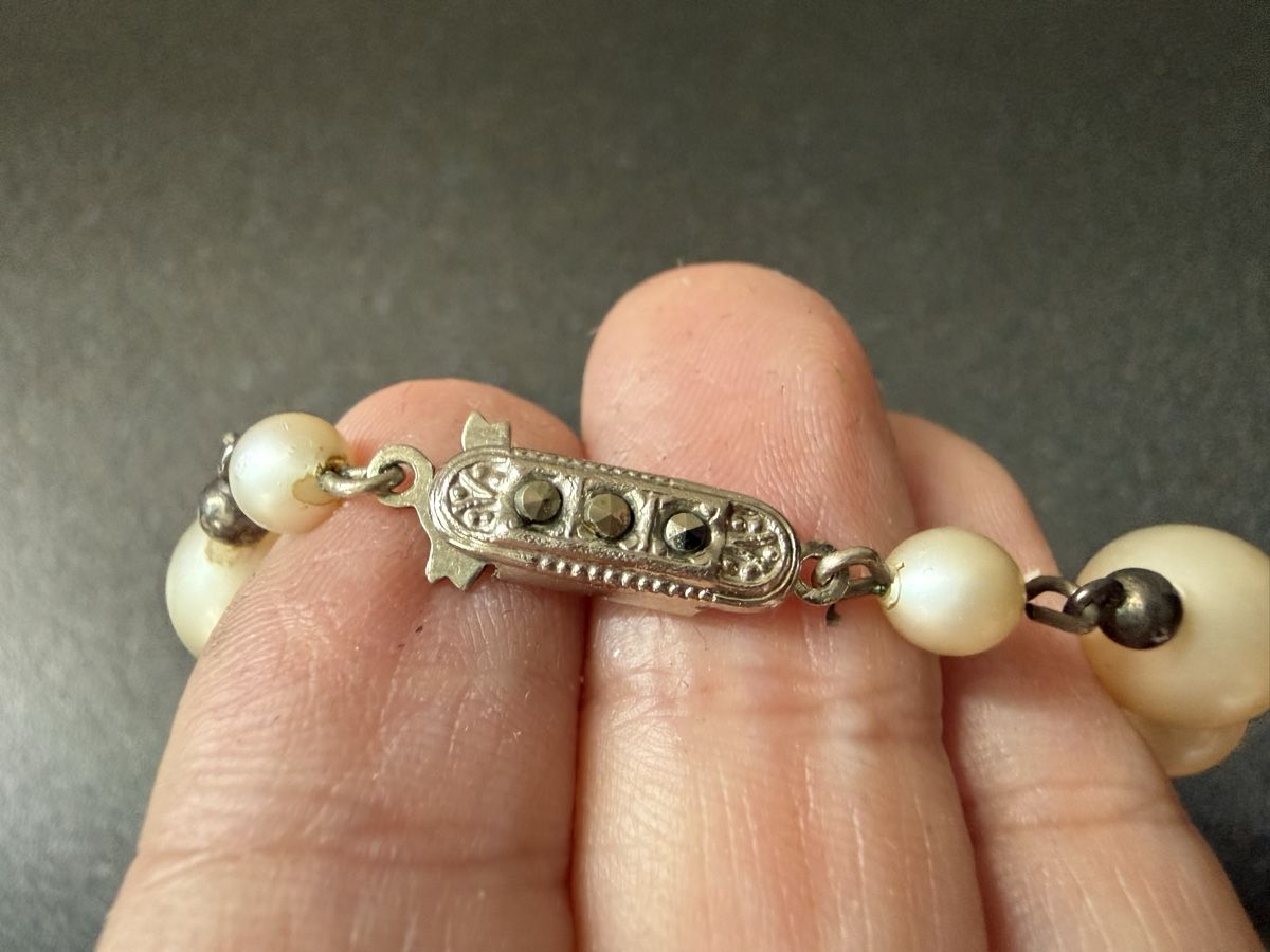 Catenine: Vintage Halskette mit undurchsichtigen Perlen – Usato da Lamone venduto da LaCantinaMagica 7