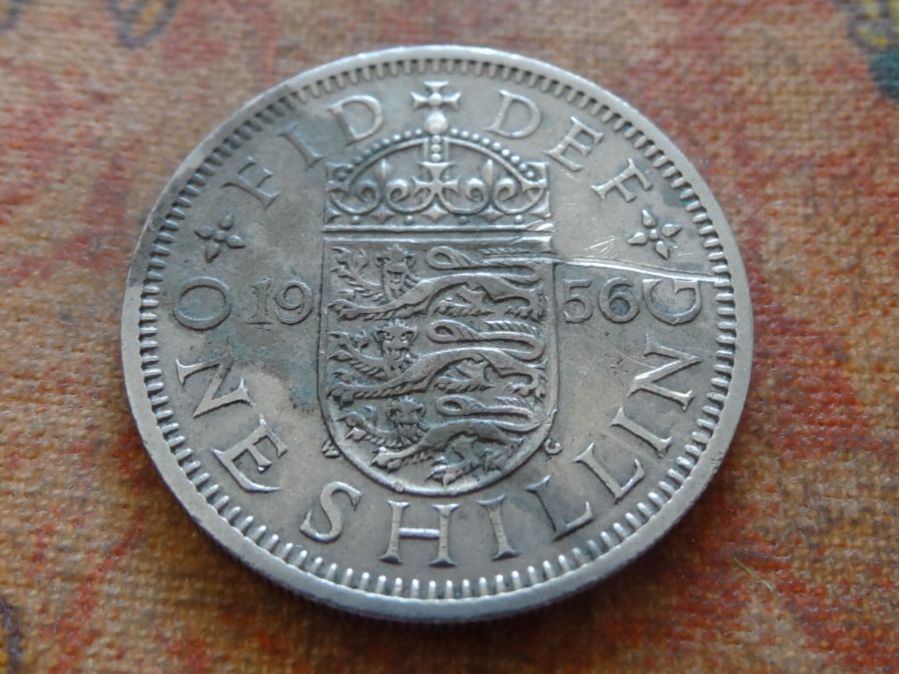 Tutti le monete: ROYAUME-UNI  1 Shilling  1956 – Usato da Romanel-sur-Lausanne venduto da Swift13