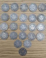 Lot de 23 pièces de 2 Francs suisses – Argent – 1872 à 1914