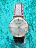 Schicke vintage MOVADO 18k Gelbgold Dresswatch Herren Uhr