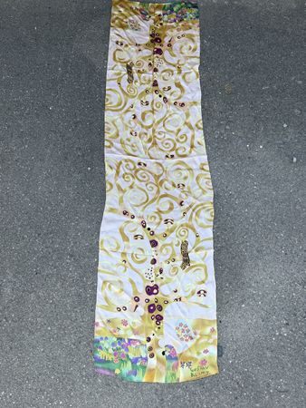 GUSTAV KLIMT Seidentuch Schal Foulard 100% Seide Austria