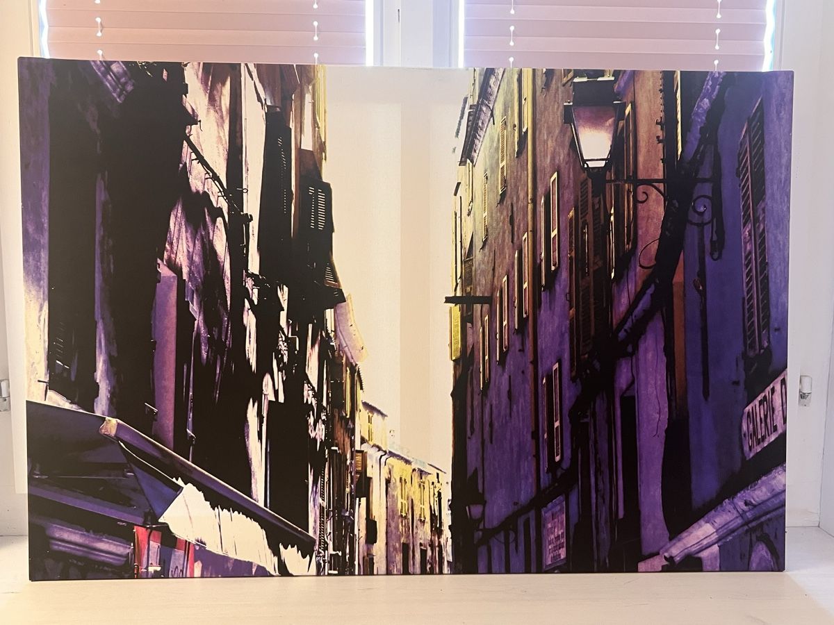 Posters & Illustrations: Wandbild Abendstimmung in der Stadt – D'occasion à Ehrendingen par Singo07