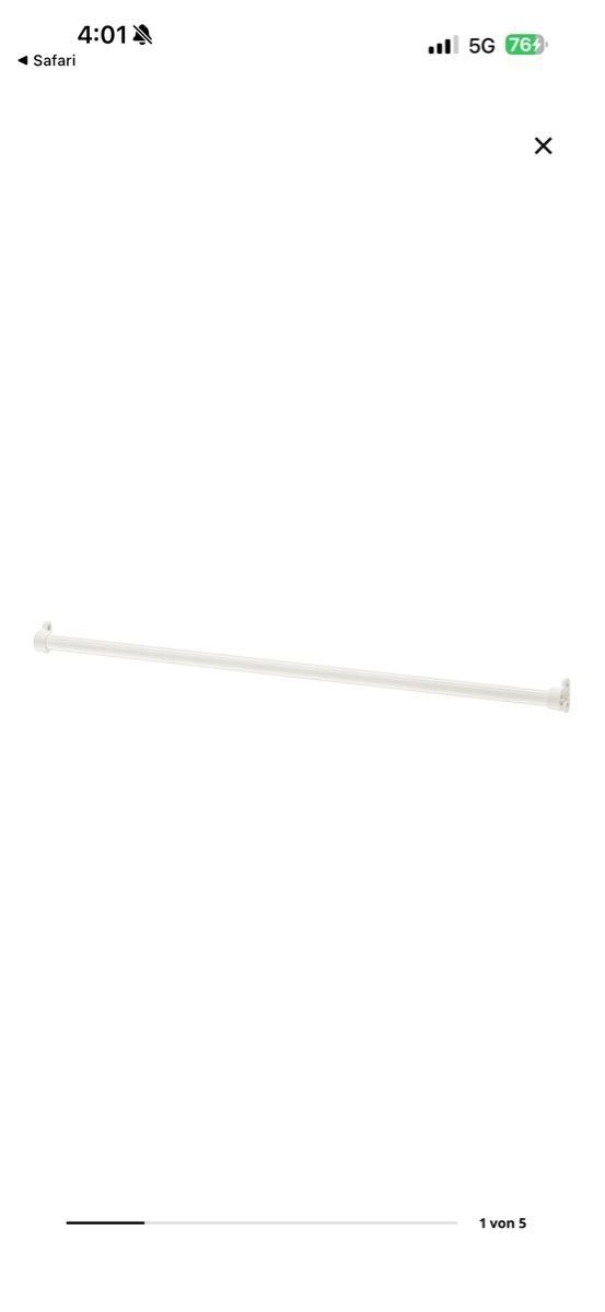 Porte manteau: KOMPLEMENT Clothes Rail white 100 cm – Neuf avec emballage d'origine à Adlikon b.Regensdf par sxmx13