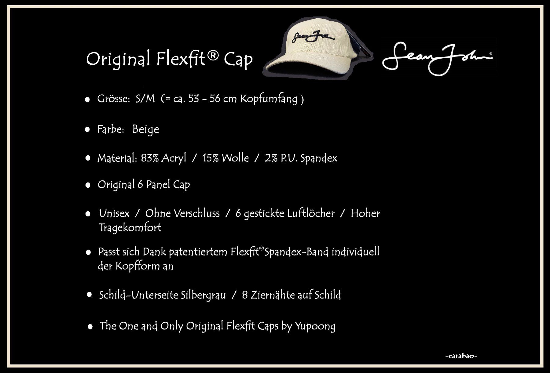 Copricapi, berretti & cappellini: Original FLEXFIT® Cap / Sean John  /   S-M – Nuovo (secondo la descrizione) da Winterthur venduto da -carabao- 6