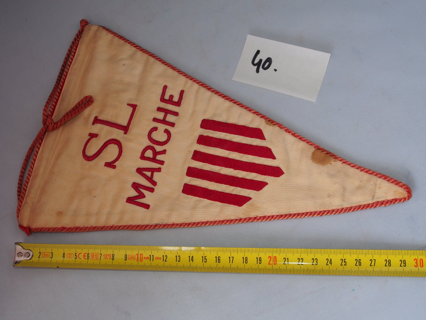 Toppe: Drapeau fanion Challenge Metropole 1936 SL Marche – Usato da Ovronnaz venduto da Etagne68 1