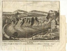 Rheinfall Kupferstich von Wachsmuth