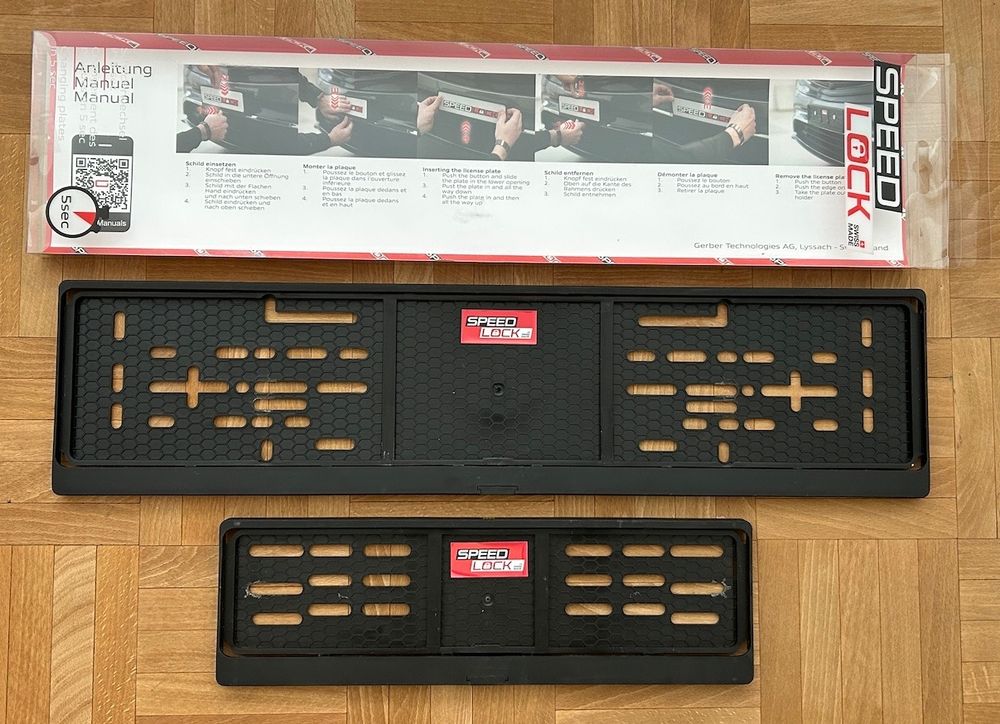 Speed Lock Nummernrahmen-Set Kunststoff 30 × 8 cm/50 × 11 cm (Neu ...