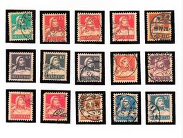Freimarken-Lot 1914-1934 - TELL-KOPF - TELL-BRUST gestempelt
