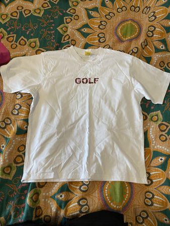 T-shirt Golf blanc avec motif imprimé taille M