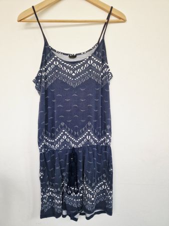 Damen Jumpsuit Lascana Gr. 36 Blau Weiss 100%Viskose