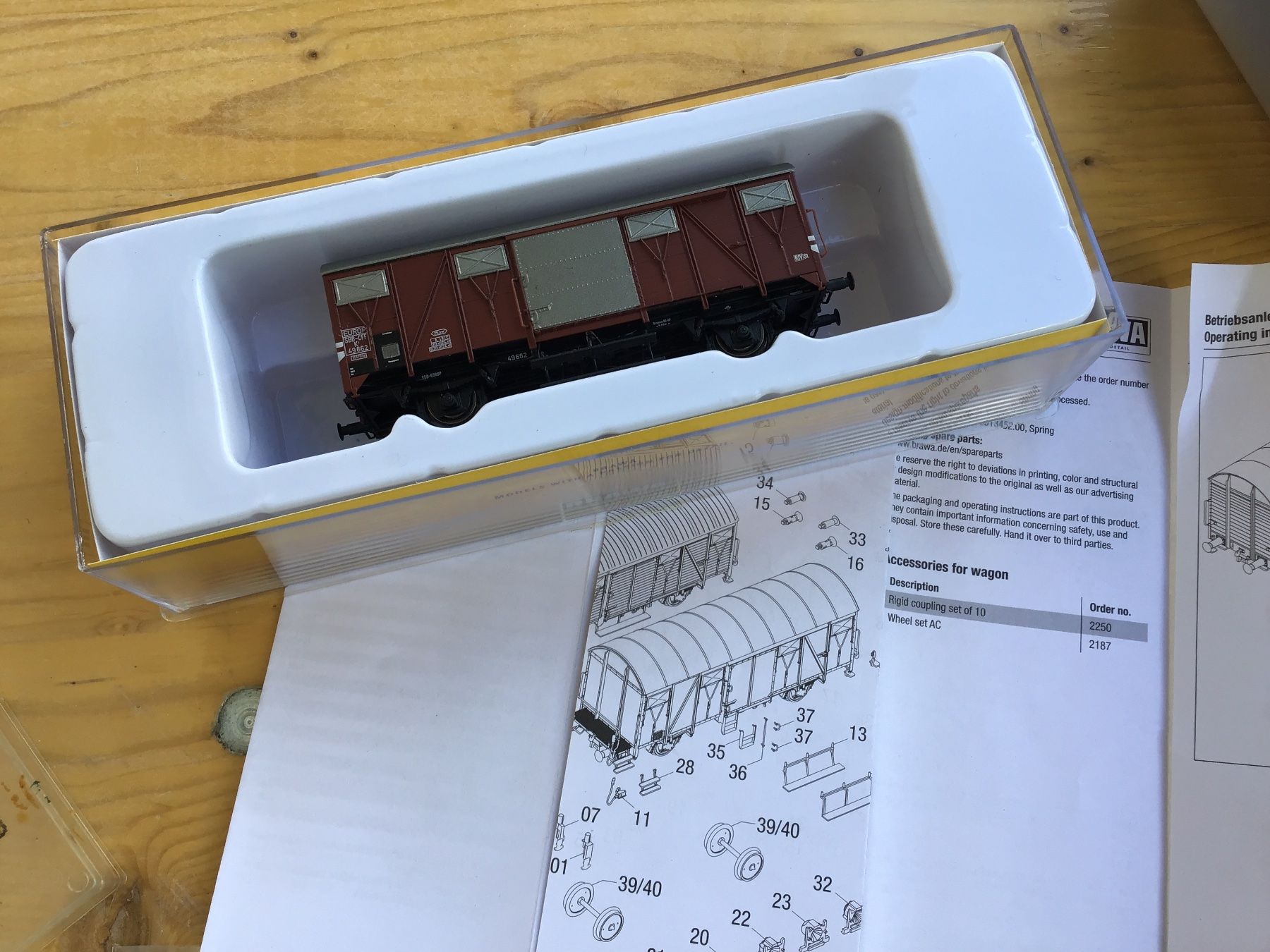 Brawa Modellini di ferrovie: Gedeckter Güterwagen K4 der SBB HO Brawa 50120 – Usato da Männedorf venduto da Modelle-aller-Art
