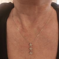 900 Platin Anhänger mit 0.32 ct Diamanten VERSAND GRATIS🩵💙