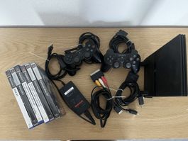 Playstation 2 Konsole mit Spielen und Zubehör