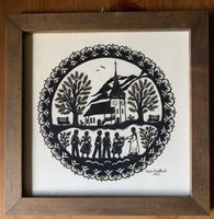 Original Scherenschnitt von Anita Raaflaub handsigniert 1997