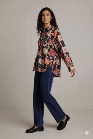 Vintage 'L'APPAREAL PAR ISABELLE' Gemustertes Button-Down