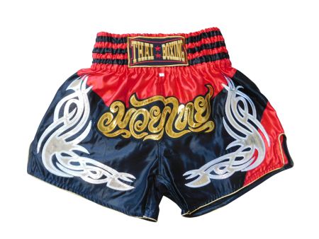 Unisex Muay Thai Shorts Hose M-3XL MMA Boxen schwarz 048