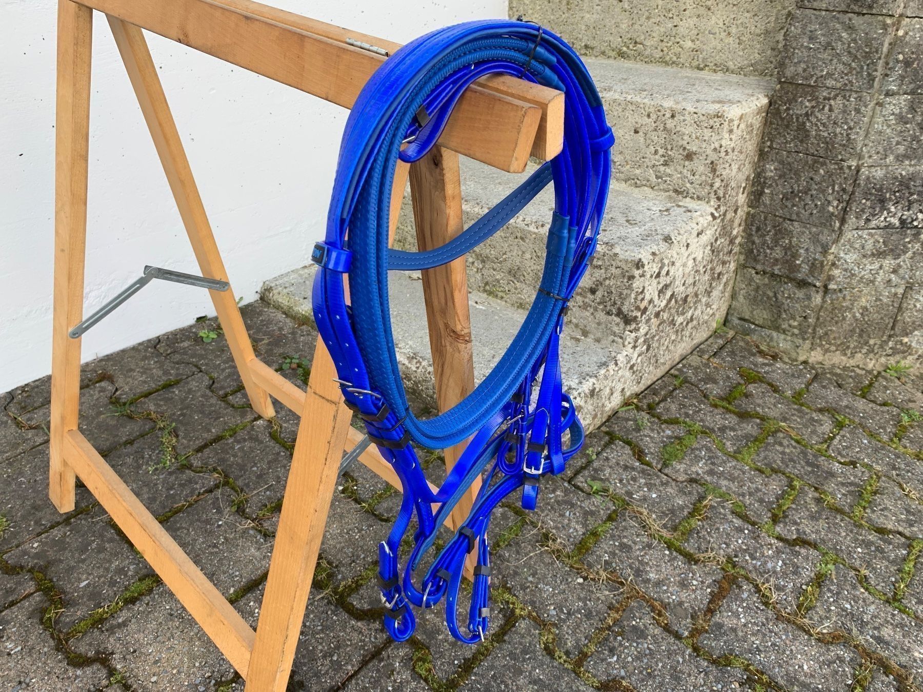 Selle & Accessori: schöner blauer Reitzaum – Usato da Feldbach venduto da Fea1 8