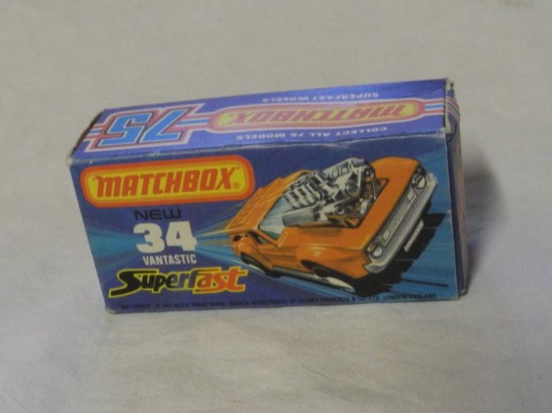 Matchbox Modellini d'auto: MATCHBOX  NR. 34  SUPERFAST  VANTASTIC  LEERE SCHACHTEL  TOP – Usato da Gurtnellen venduto da Murmeli99