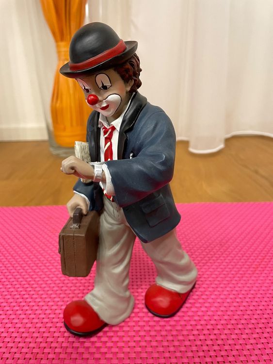 GILDE clown l'acrobato – statuetta decorativa e pezzo da collezione fatto a mano – decorazione soggiorno vetrina – multicolore altezza 18 cm