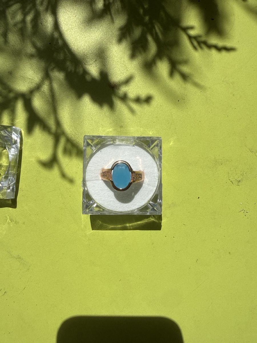 Anelli: Vintage Damenring mit blauem Stein – Usato da Zollikerberg venduto da hai_lr7s
