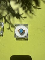 Vintage Damenring mit blauem Stein