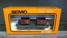BEMO: RHB KIESTRANSPORTWAGEN 7357 BRAUN 2258 NEU/OVP