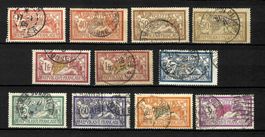 1900-1927 France Sélection "Merson" deux qualités papier/°