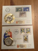 2 Ersttagsbriefe Weihnachten mit Silbermedaillen