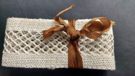 Leinen-Band   naturfarben  , 50mm breit