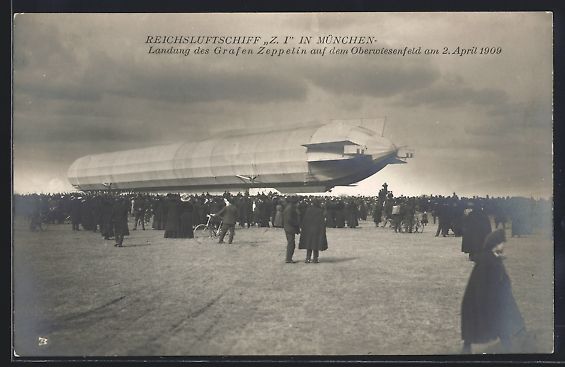 Foto & Poster: München, Das Reichsluftschiff Z.I auf d – Usato da Berlin venduto da bartko-reher