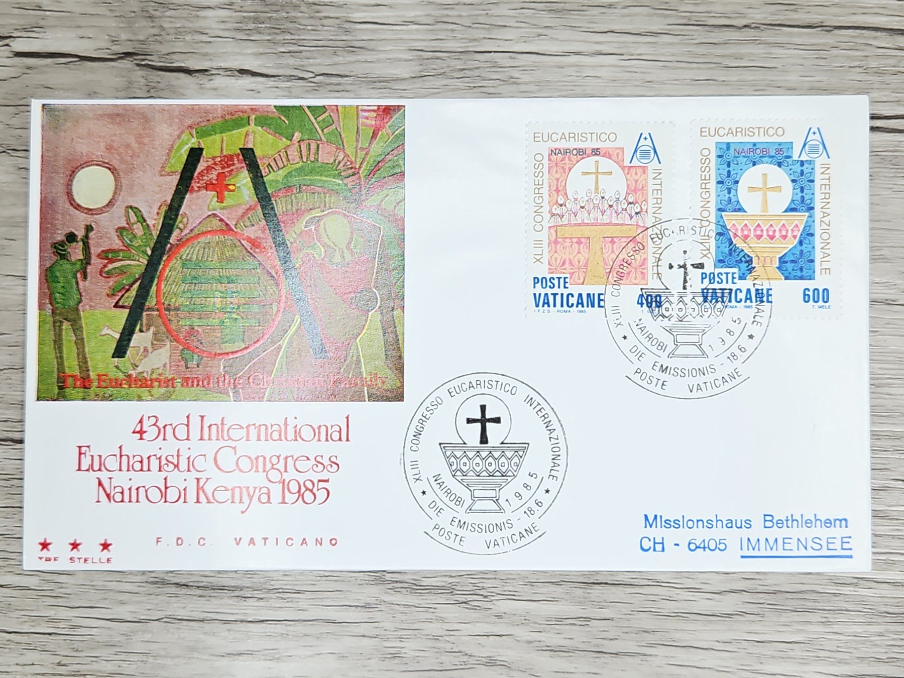 Tutti i francobolli: CL05 Enveloppe + Timbre Poste Vaticane 1985 – Usato da Cousset venduto da Patrick_Collections