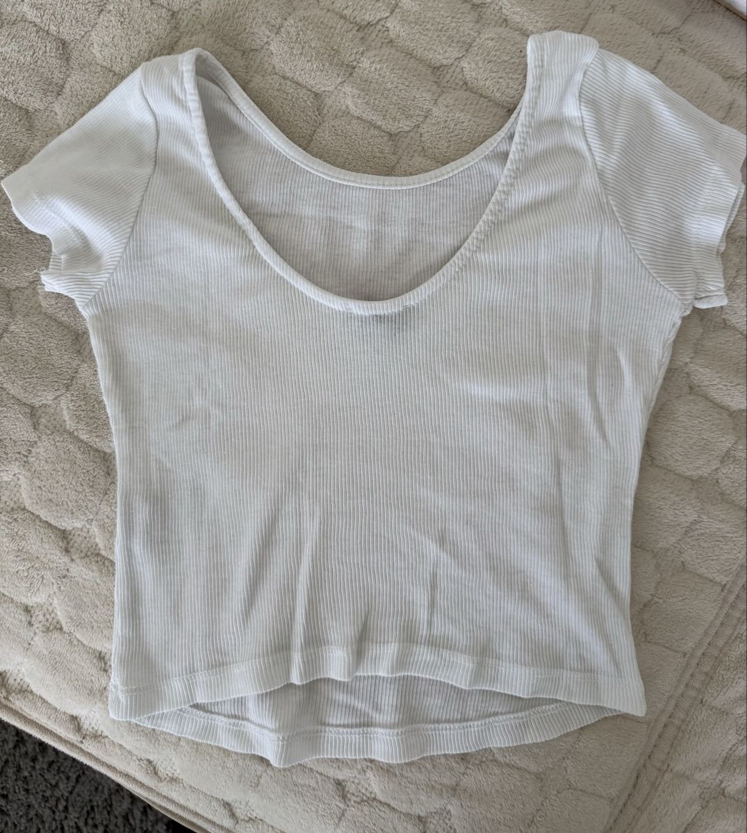 Zara Top: Zara Top Court Blanc - Taille M – Usato da Châtelaine venduto da nan_j75j 2