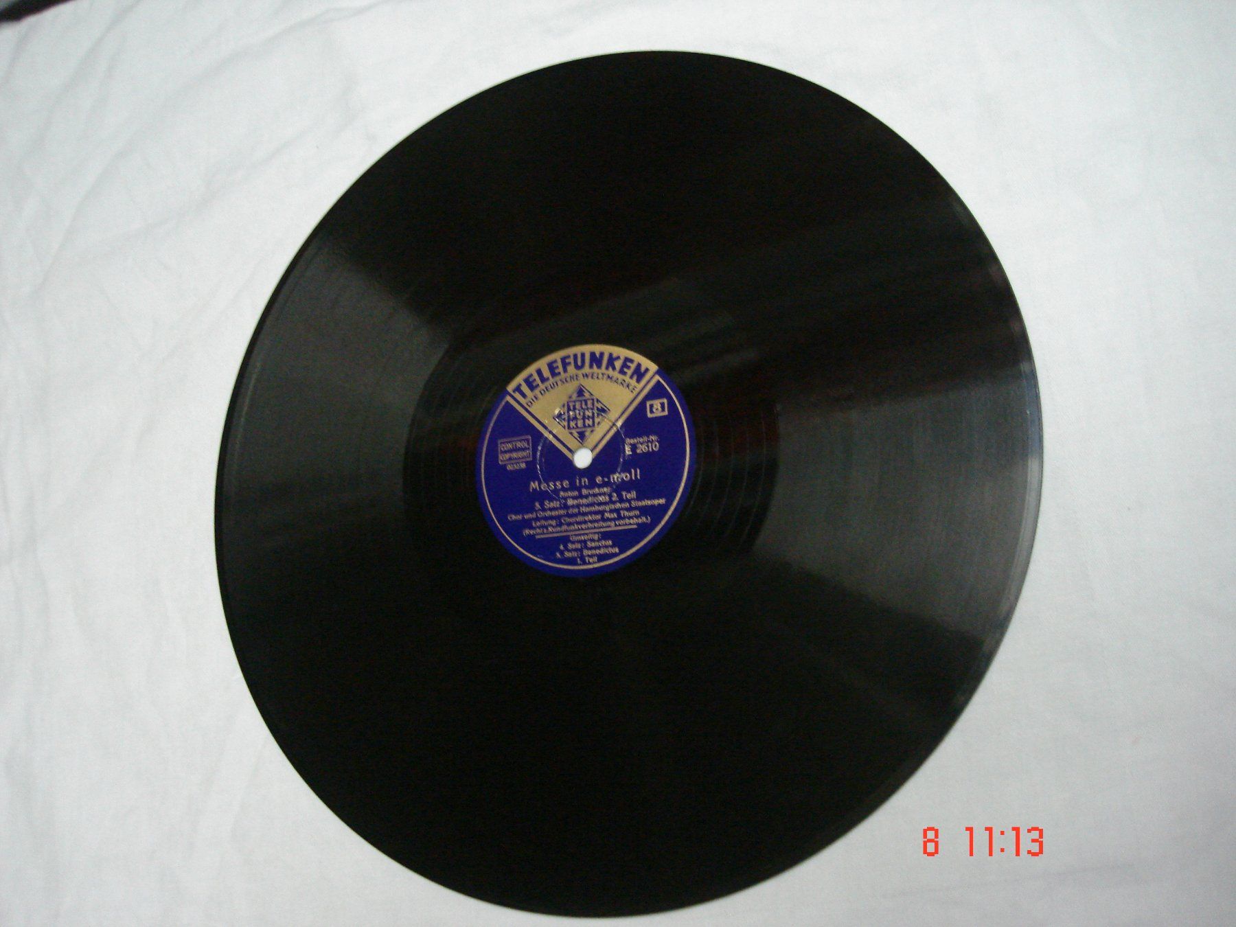 Schallplatten: Schellackplattenalbum Bruckner Messe in e-Moll. – Gebraucht aus Aeschi SO von abi1951 8