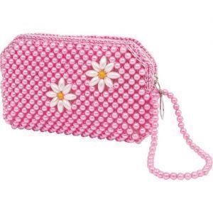 Sac en perles roses, marguerites