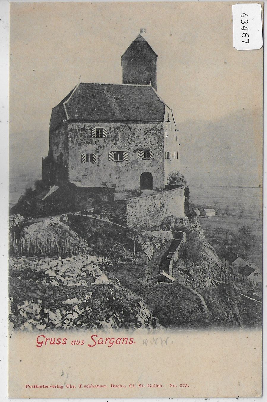 Cartoline postali: Gruss aus Sargans - Schloss – Usato da Ettingen venduto da Kartenplanet