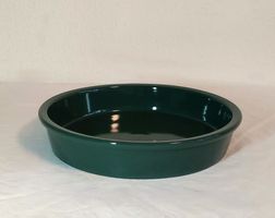 1 Keramik Blumenuntersetzer 26 cm grün