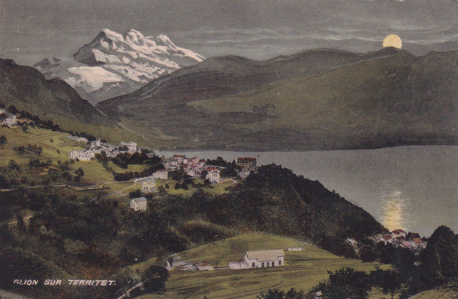 Cartoline postali: Glion sur Territet  1909 – Usato da Cormoret venduto da Pascalll2001