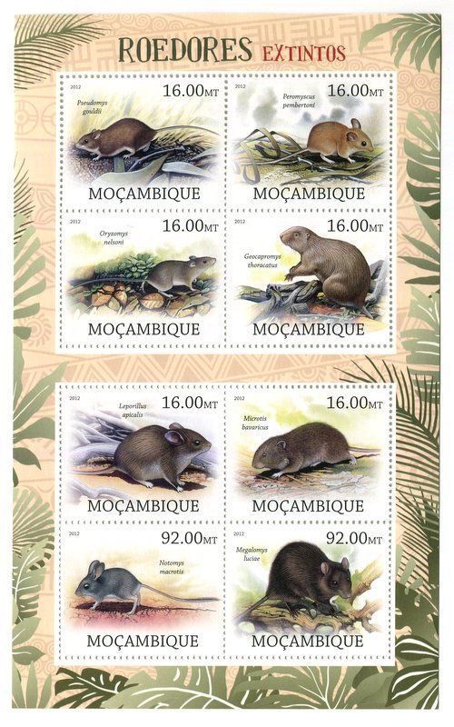 Tous les timbres: Block "Nagetiere". Mosambik – Neuf avec emballage d'origine à Basel par Butsch5