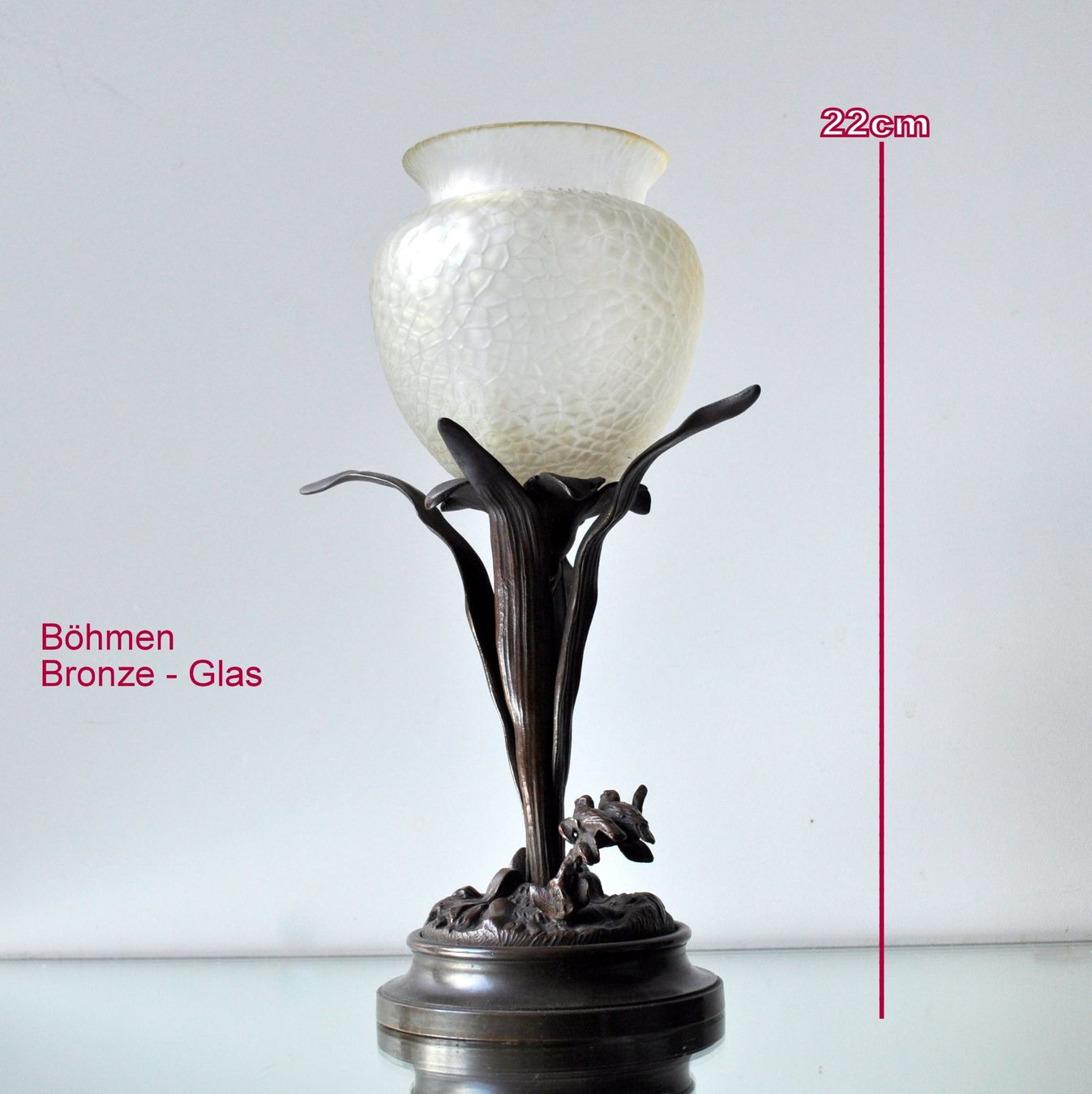 Vasi & Recipienti: Jugendstil Ziervase mit Bronzefuss – Usato da Brunnen venduto da brocundfloh